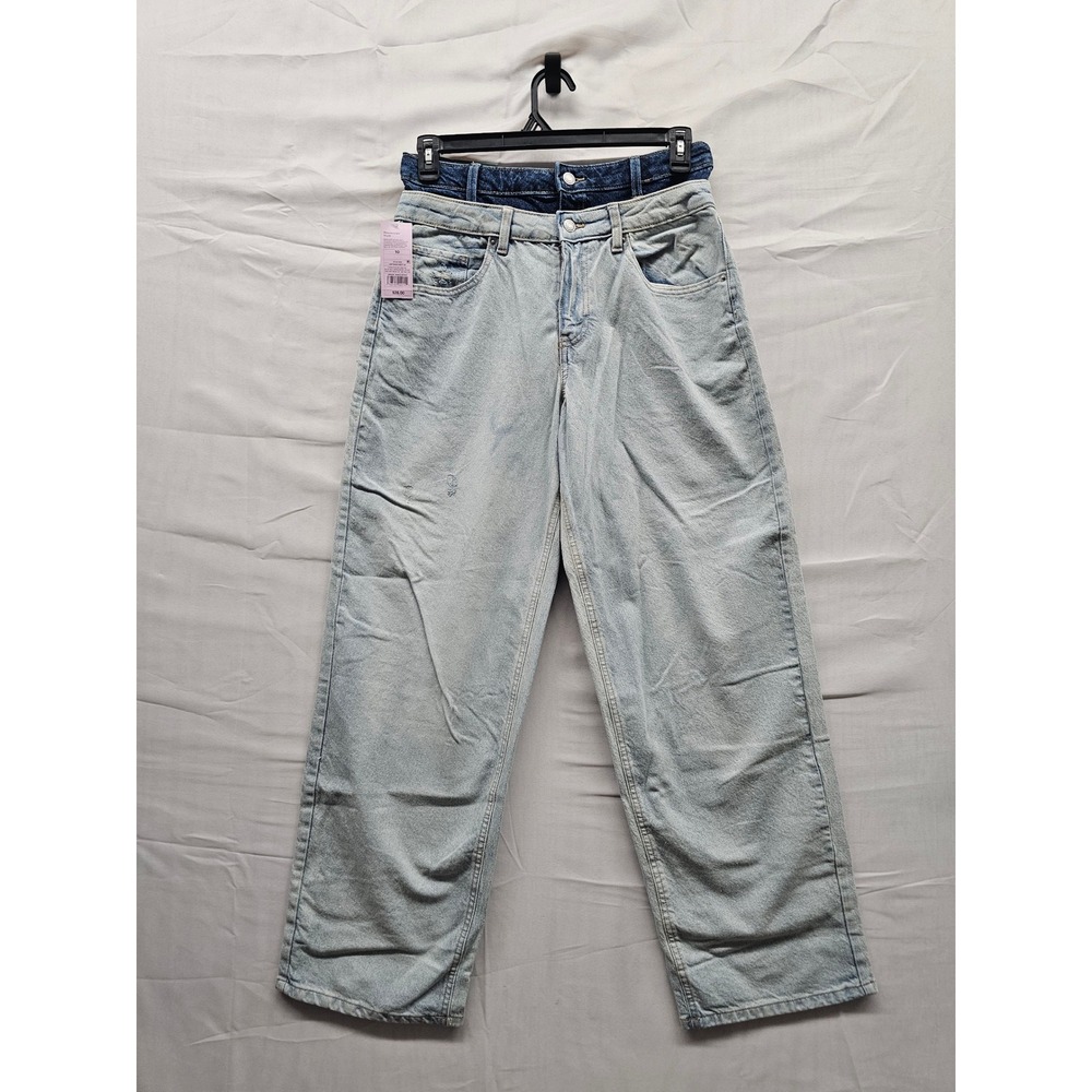 Wild Fable Womens 90s Relaxed Straight Jeans Blue Cotton Blend Casual Size 10